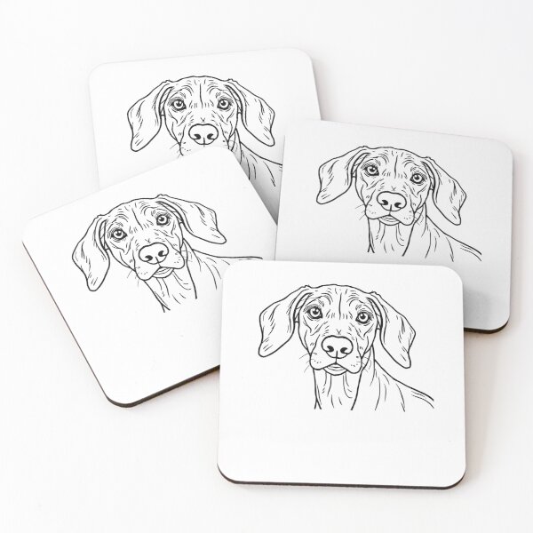 Item preview, A friendly Vizsla running happily in a field with butterflies around. designed and sold by AlwaysHome.