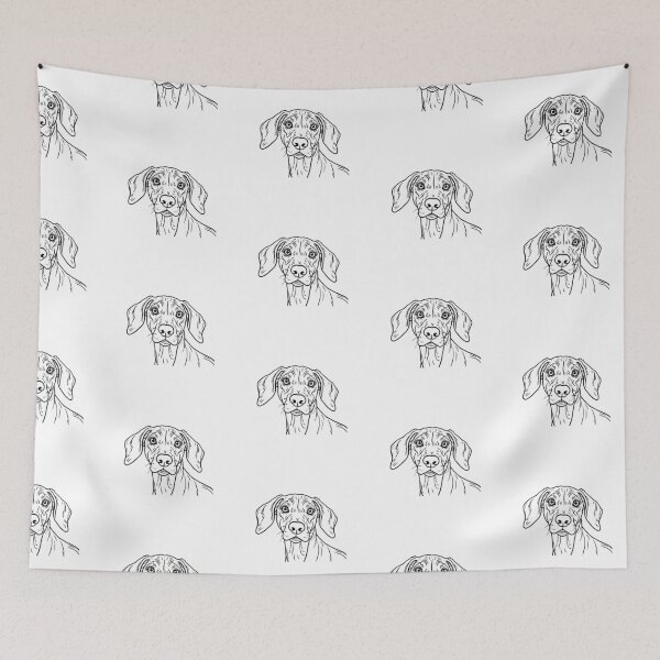 Item preview, A friendly Vizsla running happily in a field with butterflies around. designed and sold by AlwaysHome.