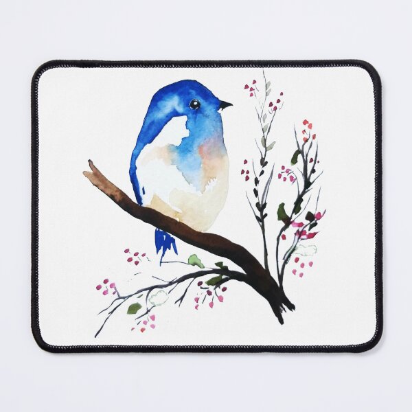 Item preview, Watercolour Blue Wren designed and sold by Katrinawardart.