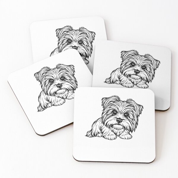 Item preview, A cute Havanese with long hair sitting by a colorful flower pot. designed and sold by AlwaysHome.
