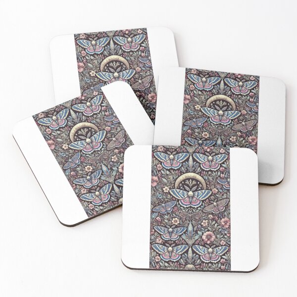 Item preview, Mystical Moth & Moonlit Floral Tapestry: Enchanted Nocturnal Design designed and sold by LDArtWork.