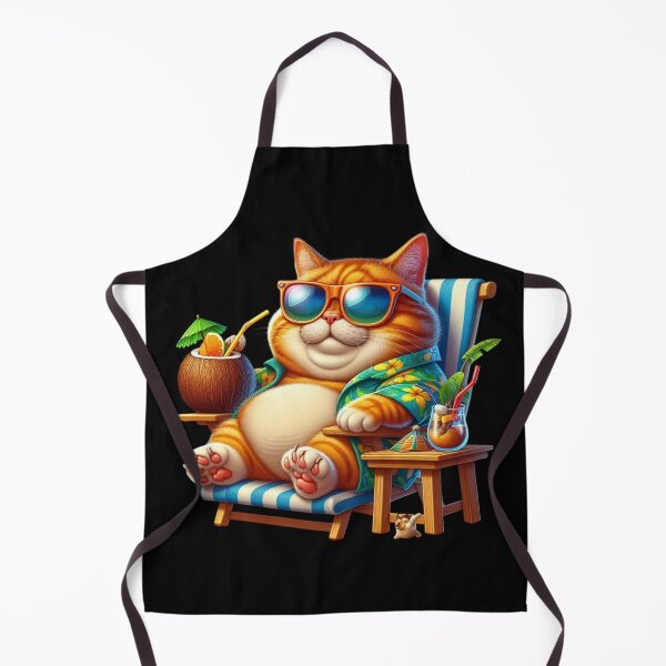 Item preview, A Fat Orange Cat, Wearing Sunglasses, Sleeping On The Beach designed and sold by PixelStoneDesign .