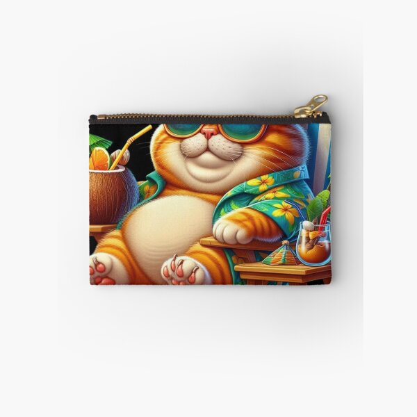 Item preview, A Fat Orange Cat, Wearing Sunglasses, Sleeping On The Beach designed and sold by PixelStoneDesign .