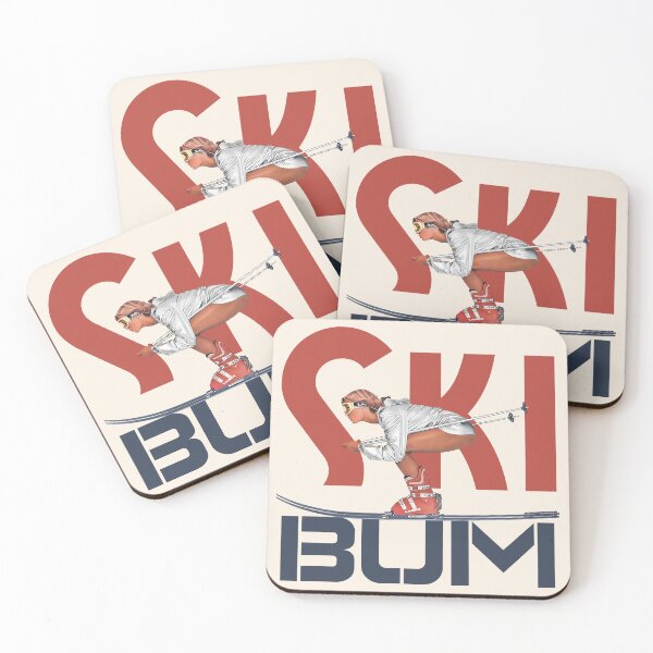 Item preview, SKI BUM - Retro 70s/80s Skiing Bunny designed and sold by acquiesce13.