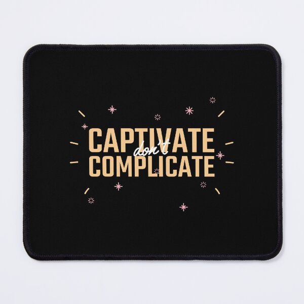 Item preview, Captivate, Don't Complicate Stoicism Charisma Self Improvement Psychology T-Shirt designed and sold by All About Merch.