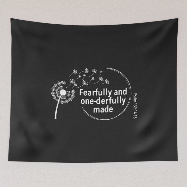 Item preview, Fearfully and Wonderfully (One-derfully) Made from Psalm 139 designed and sold by simplydesignart.