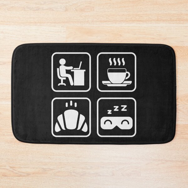 Item preview, 4 Things We All Need : Work, Coffee, Crossiant, Sleep designed and sold by Eksama Design.