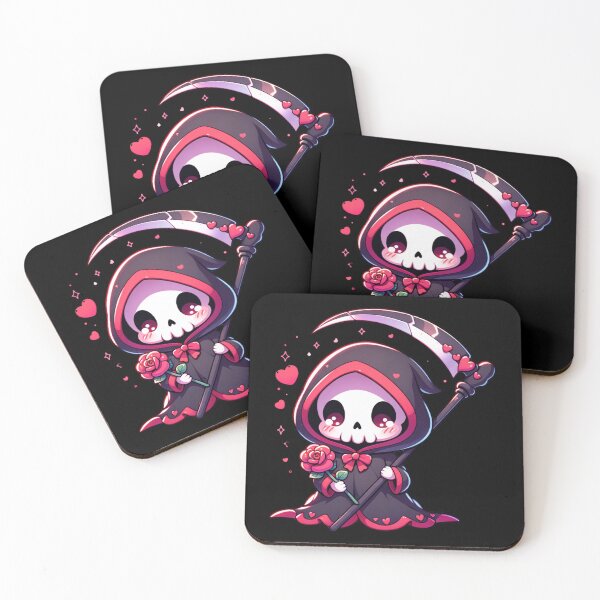Item preview, Creepy Kawaii Grim Reaper Holding A Rose designed and sold by 2ndSketch.