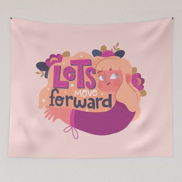 Item preview, Let's Move Forward - Motivational Illustrated Design designed and sold by Highlight-art.