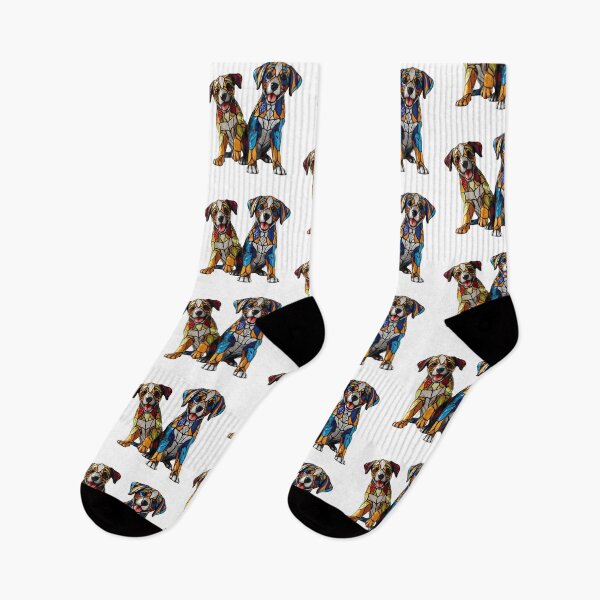 Item preview, Colorful Mosaic Puppies – A Vibrant Canine Art Piece designed and sold by Fredster1966.