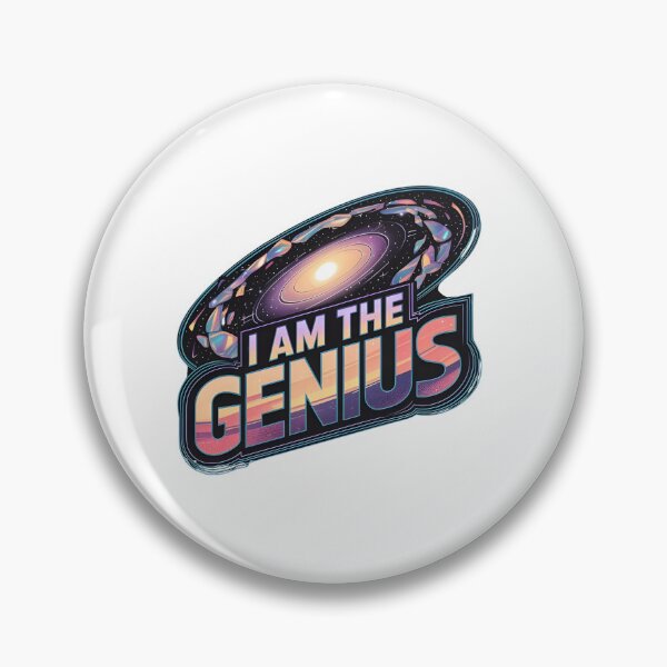 Item preview,  I Am the Genius – Cosmic Psychedelic Typography Design. designed and sold by SalahuTheBoss.