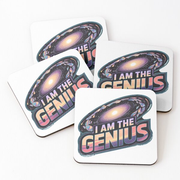 Item preview,  I Am the Genius – Cosmic Psychedelic Typography Design. designed and sold by SalahuTheBoss.