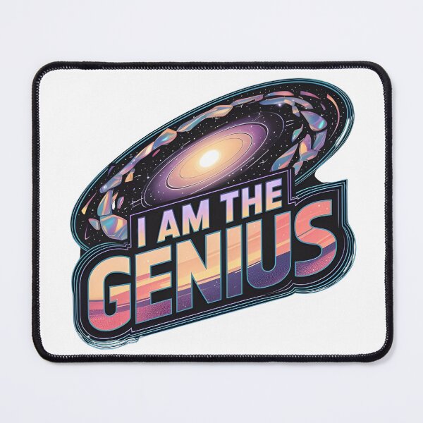 Item preview, I Am the Genius – Cosmic Psychedelic Typography Design. designed and sold by SalahuTheBoss.