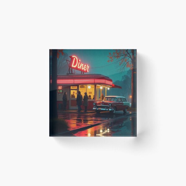 Artikel-Vorschau von 1950er Jahre Retro Diner Poster - Vintage Americana Kunst, designt und verkauft von MajumderDigital.