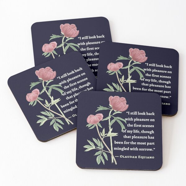 Item preview, Olaudah Equiano quote:  I still look back with pleasure on the first scenes of my life, though that pleasure has been for the most part mingled with sorrow. designed and sold by artbleed.