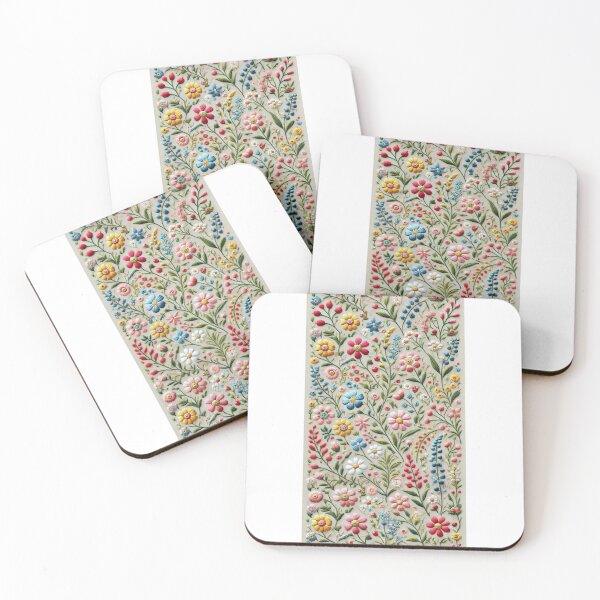 Item preview, Vibrant Floral Embroidery: Hand-Stitched Wildflower Meadow Aesthetic designed and sold by LDArtWork.