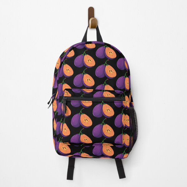 Item preview, Vibrant Cartoon Fruits: Halved Purple Fruit with Orange Flesh designed and sold by artwaves.