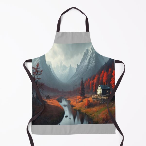 Item preview, A cottage amongst a mountainous valley designed and sold by Down Unda Store.