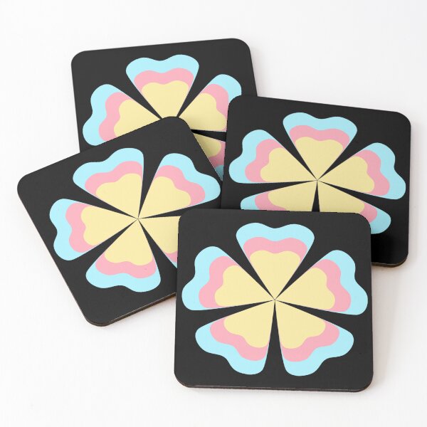 Item preview, Pastel Blue Pink Yellow Flower Illustration  designed and sold by PatternTitan.