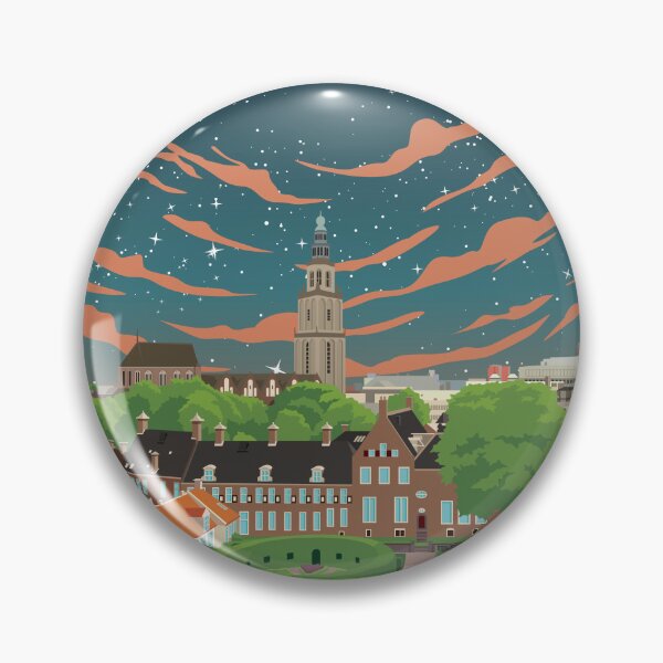 Item preview, Groningen Netherlands Skyline Cityscape Travel Poster designed and sold by Stadify.