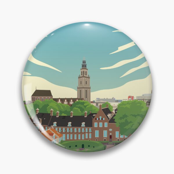 Item preview, Groningen Skyline Cityscape Travel Art designed and sold by Stadify.