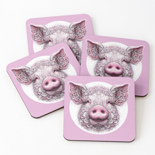Item preview, Magical Pink Pig Swirls designed and sold by purplesensation.