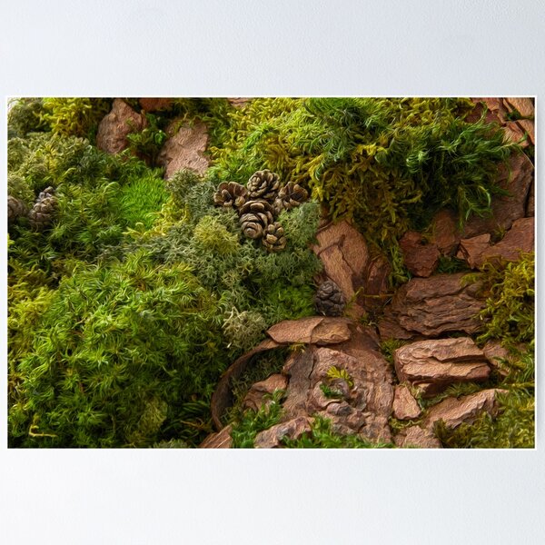 Item preview, Vertical Garden Oil Painting Art – Nature Inspired Botanical Art Print designed and sold by Flowerbox Studio.