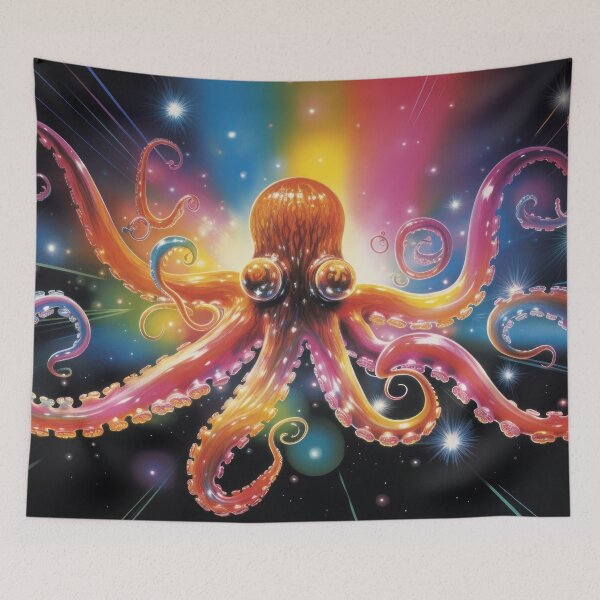 Item preview, magical colorful octopus in the sea designed and sold by Mauswohn.