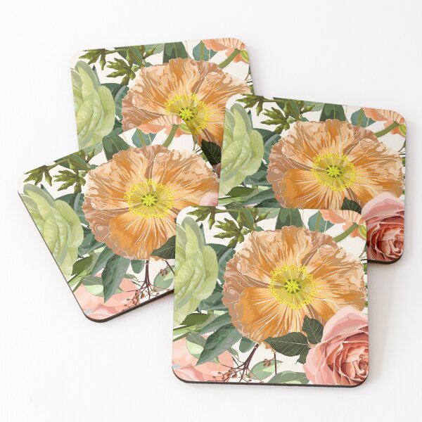 Item preview, Pattern with hand drawn colored decorative garden and wild flowers. designed and sold by MatyKotiv.