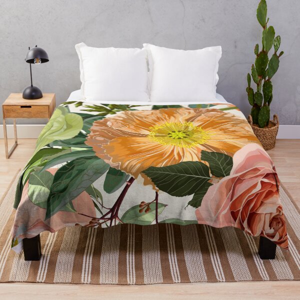 Item preview, Pattern with hand drawn colored decorative garden and wild flowers. designed and sold by MatyKotiv.