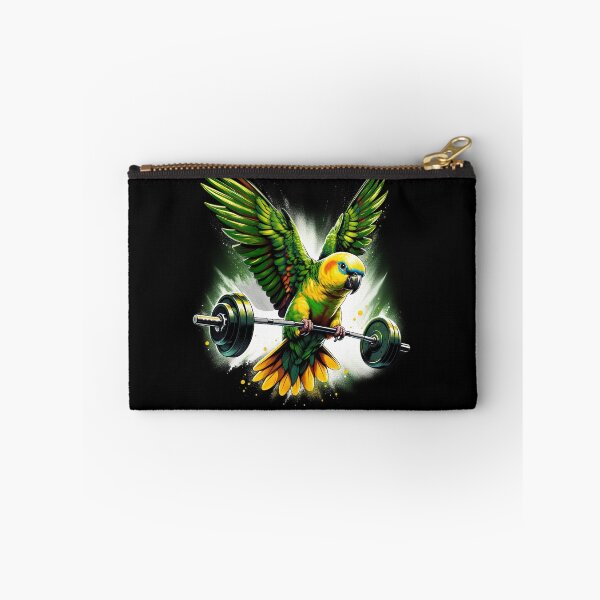 Item preview, Funny Yellow Headed Parrot Deadlift Weightlifting Fitness Gym Lover designed and sold by Kimberley King Art  King Art.