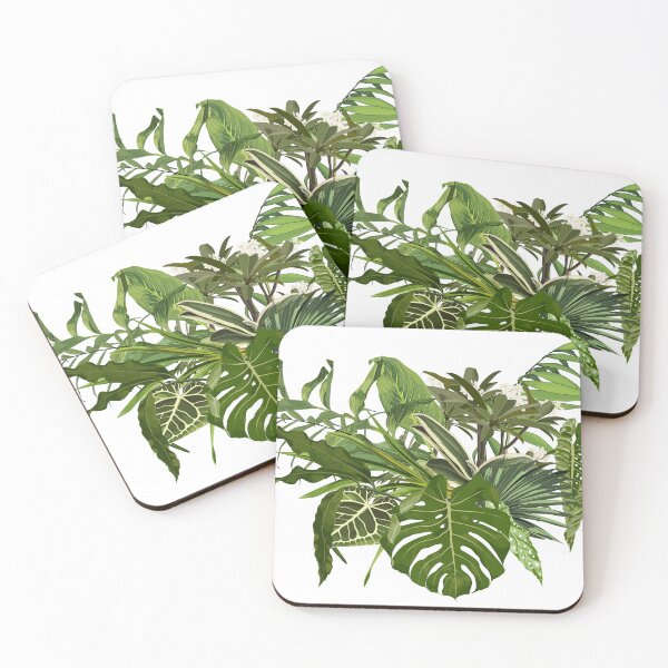 Item preview, Tropical palm bananas tree and exotic leaves composition designed and sold by MatyKotiv.