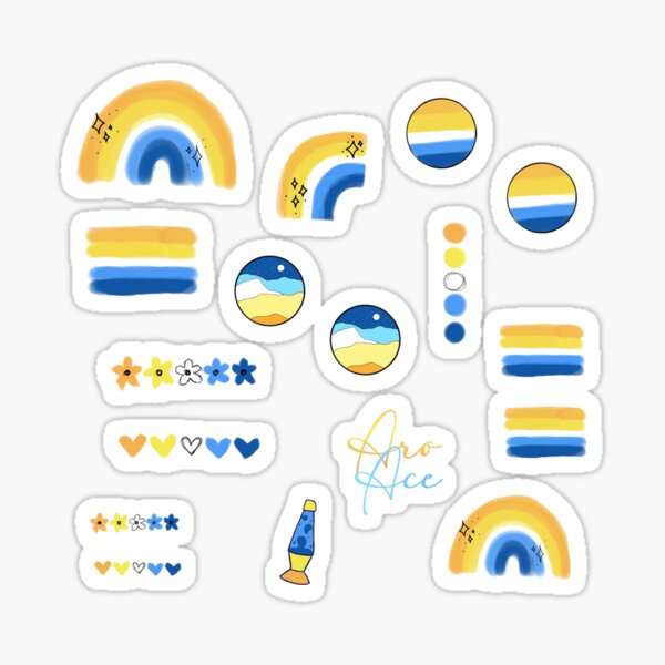 Artikel-Vorschau von Aroace Stickerpack, designt und verkauft von JessieJ1997.