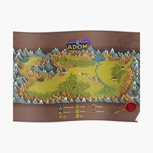 ADOM map Poster