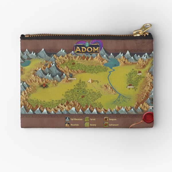 ADOM map Zipper Pouch