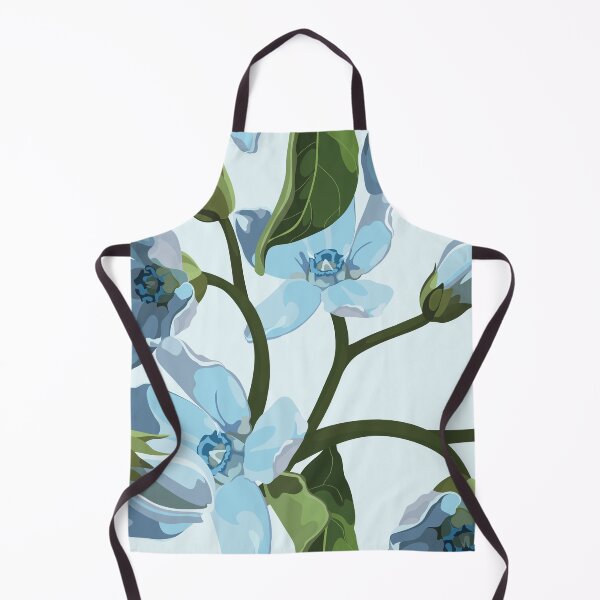 Item preview, Spring blue flowers and leaves, light background. Seamless pattern. designed and sold by MatyKotiv.