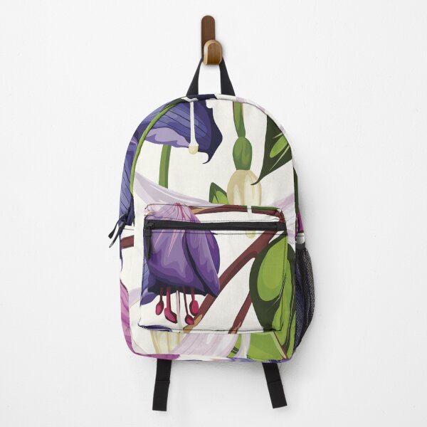 Item preview, Violet tropical flowers seamless pattern, buds and tropical leaves. designed and sold by MatyKotiv.