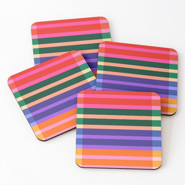 Item preview, Groovy Colorful Gingham Stripes designed and sold by Haley Schulz.
