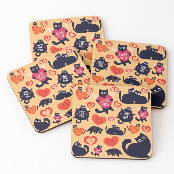 Item preview, Cats Pattern Valentine's Day designed and sold by HappyHavenStu.