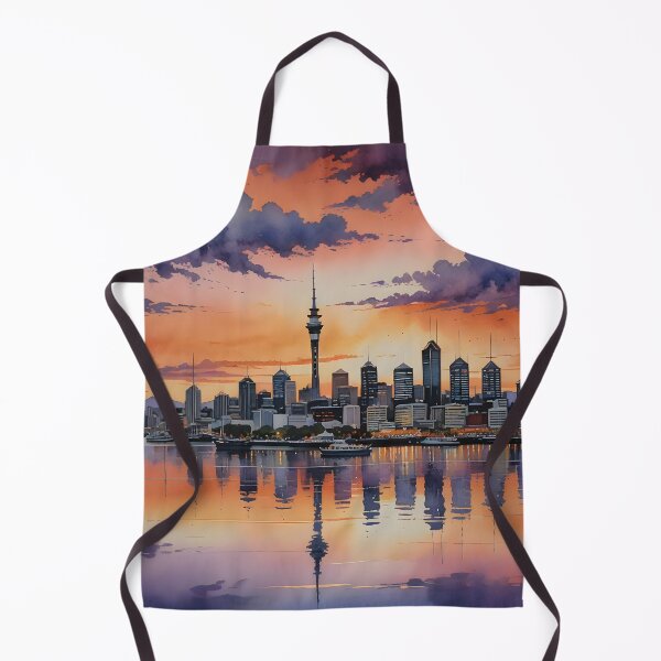Item preview, Auckland Skyline at Sunset: Iconic Sky Tower & Silhouetted Cityscape designed and sold by LSVart.