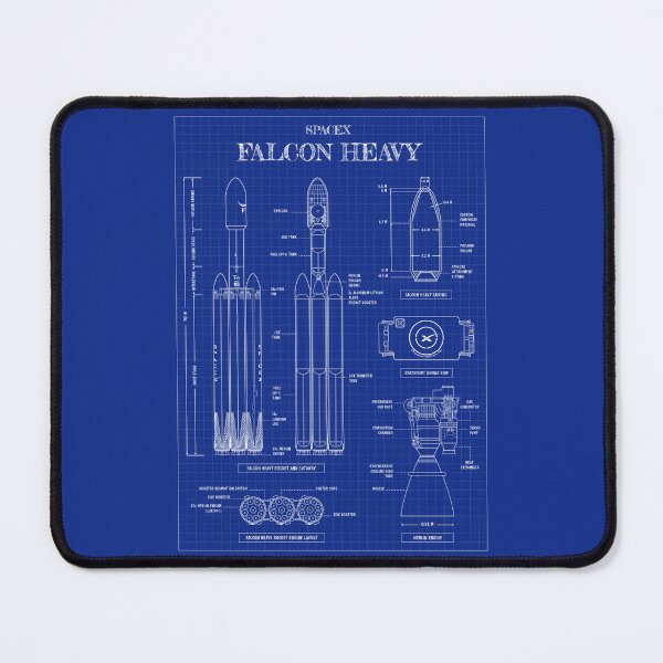 Artikelvorschau, SpaceX: Falcon Heavy (Blueprint - Vertical) entworfen und verkauft von BGALAXY.