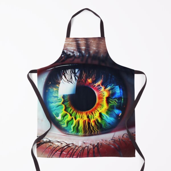 Item preview, A close-up view of a vibrant, colorful eye with swirling patterns in the iris, showcasing intricate details and captivating hues designed and sold by anytka.