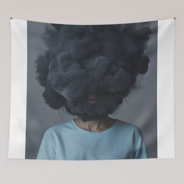 Item preview, A surreal figure cloaked in smoke designed and sold by anytka.