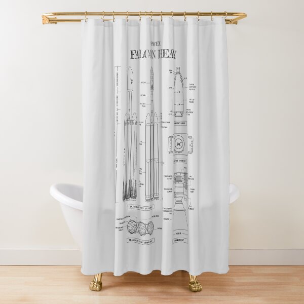 Item preview, SpaceX: Falcon Heavy (White Stencil-No Background) Vertical designed and sold by BGALAXY.
