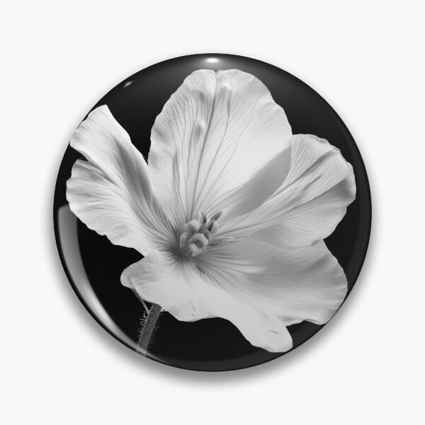 Item preview, Evening Primrose wild flower in black and white colors v3 designed and sold by PiranhaEatFashion.