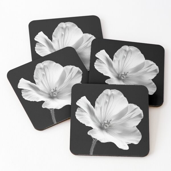 Item preview, Evening Primrose wild flower in black and white colors v3 designed and sold by PiranhaEatFashion.