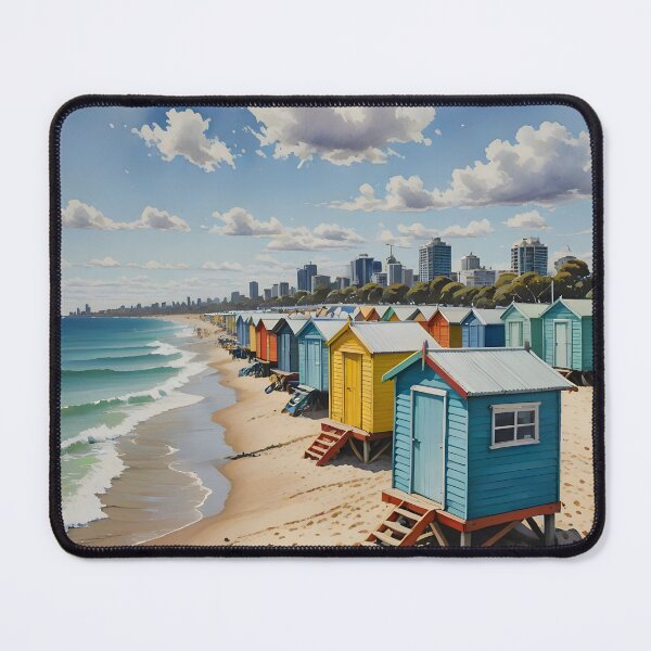 Item preview, Brighton Beach, Melbourne: Iconic Colourful Bathing Boxes designed and sold by LSVart.
