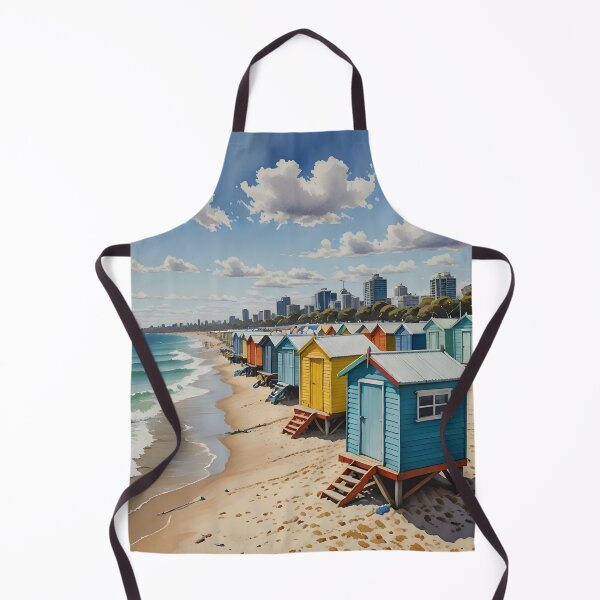 Item preview, Brighton Beach, Melbourne: Iconic Colourful Bathing Boxes designed and sold by LSVart.
