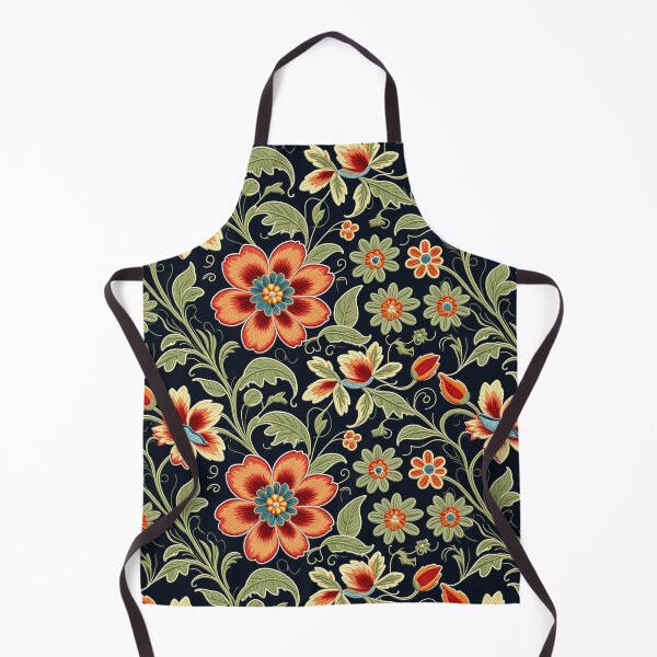 Item preview, Fantasy flowers in retro, vintage, jacobean embroidery style designed and sold by Giuseppe Cammino.
