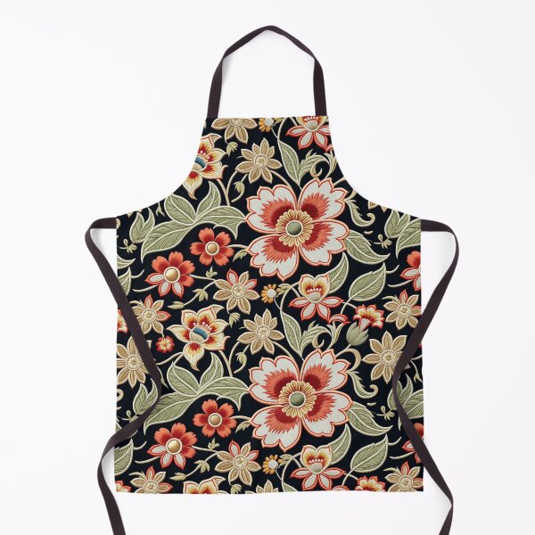 Item preview, Fantasy flowers in retro, vintage, jacobean embroidery style designed and sold by Giuseppe Cammino.